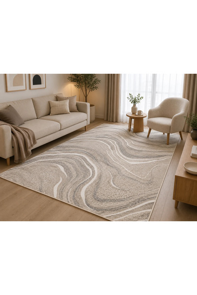elma Rug model 013-116, Size 160 x 230 cm, Beige, Gray, Pile height 6.5 mm, H...
