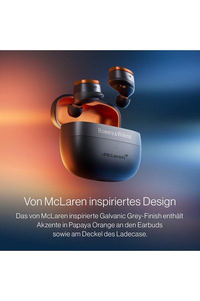 Genel Markalar Bowers & Wilkins Pi8 McLaren Edition, Amiral Gemisi Gürültü Önleyici Kablosuz Kulak İçi Kulaklık, Bluetooth 5.4, Hızlı Şarj, Çok Noktalı Bağlantı, Dahili Mikrofonlar