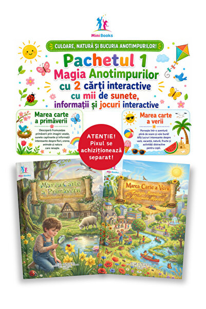 minibooks Pachetul 1 Magia Anotimpurilor cu 2 cărți interactive – Primăvara ș...