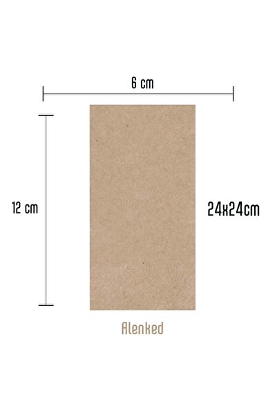 alenked Kraft Garson Katlama 24x24 Kağıt Peçete - 100'lü