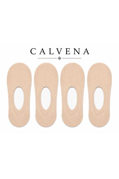 Calvena Kadın 4 'lü Tül Kapalı Görünmez Ten Rengi Çorap