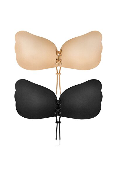 Sthxyfaith Sticky Bra Backless Strapless Bra Push Up Adhesive Invisible Lift ...