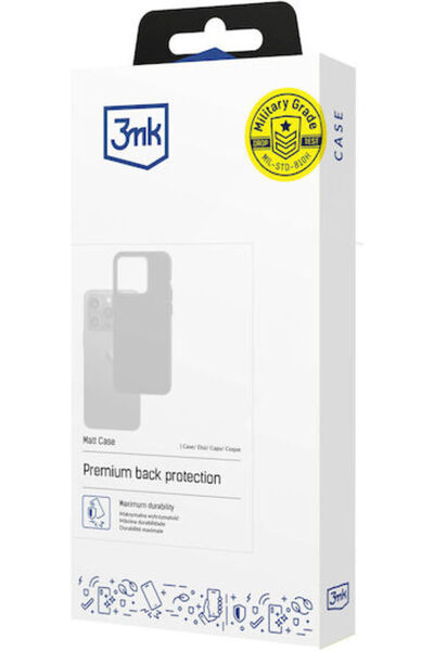 3MK Ματ Πίσω Κάλυμμα Σιλικόνης 1.2mm Μαύρο (OnePlus 13)