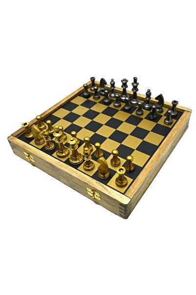 Danube Home مجموعة شطرنج رويالوس من الألومنيوم 33×33 سم، لعبة لوحية فاخرة للزينة