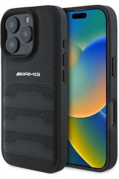 Mercedes Benz Mercedes-Benz Πίσω Κάλυμμα Δερμάτινο Μαύρο (iPhone 16 Pro Max)