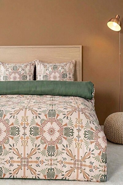 Rivaİstanbul Set de lenjerie de pat dublu Etnic Palace din bumbac