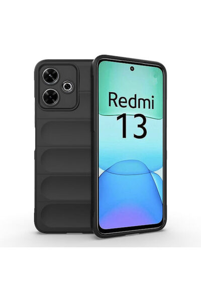 Techsuit Μαύρη Σιλικονούχα Πίσω Θήκη Magic (Xiaomi Redmi 13, Poco M6 4G)