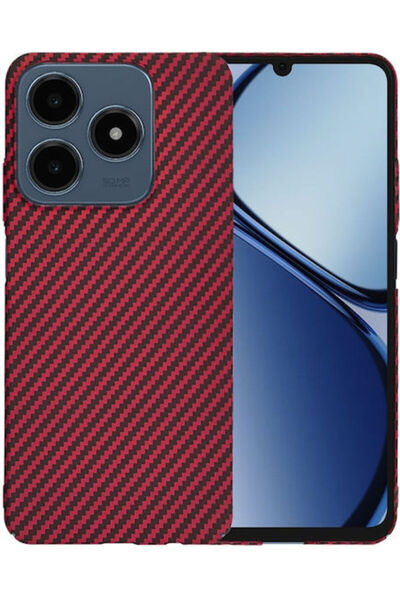 Techsuit Carbonite Fibershell Πίσω Κάλυμμα Σιλικόνης Κόκκινο (Realme C63)