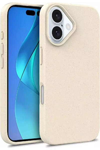 Hurtel Πολύχρωμη Θήκη Πίτουρου Σιταριού Magsafe για iPhone 16 Μπεζ