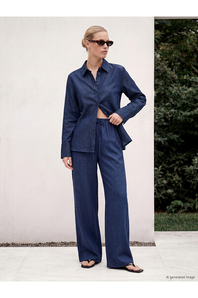 LC Waikiki Esvab • Modern & Distinctive Women's Linen Blend Pants with Waist ...