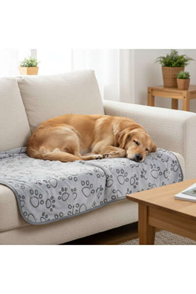 SyaMAG Dog blanket, soft and comfortable, 100x70 cm, embossed paw pattern