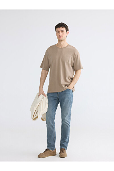 LC Waikiki الموسم الجديد من LCW Jeans Gray 779 بنطلون جينز رجالي بقصة عادية