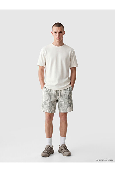 LC Waikiki Beige Regular Fit Patterned Men's Shorts