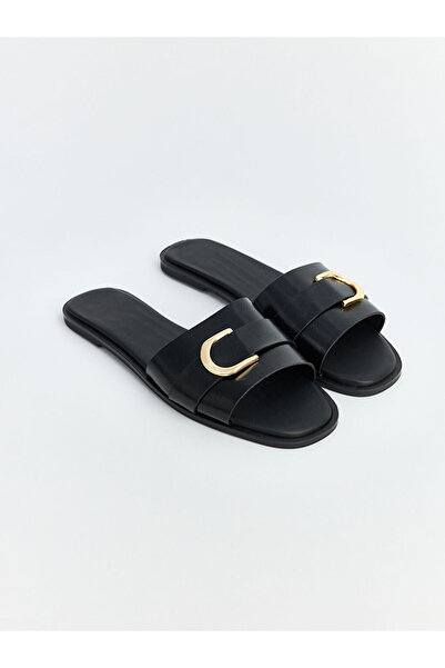 LC Waikiki Black single strap women's slippers from gulisgi̇yi̇m