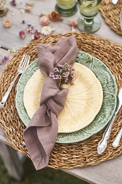 ETERNAL SUNSHINE 2-Pack Imported Thick Wicker Placemat 35 cm – Natural Woven American Placemat – Boho & Rustic Table Mat Seagrass 2 Pieces