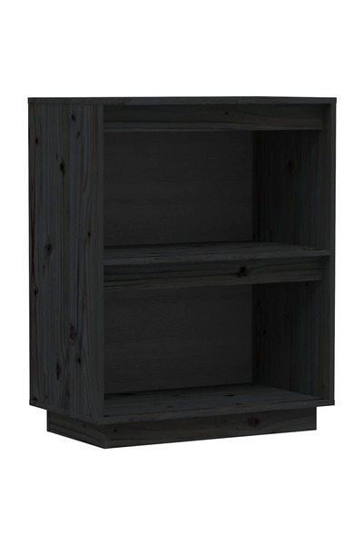 vidaxl Dulap consolă, negru, 60x34x75 cm, lemn masiv de pin