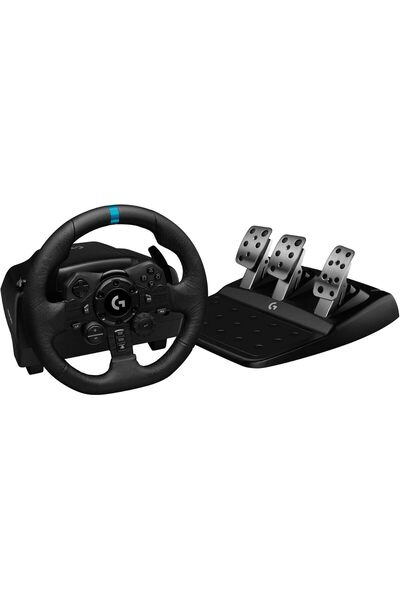 Logitech G عجلة قيادة ودواسات لوجيتك G923 مع تقنية TRUEFORCE للردود الفعلية ل...