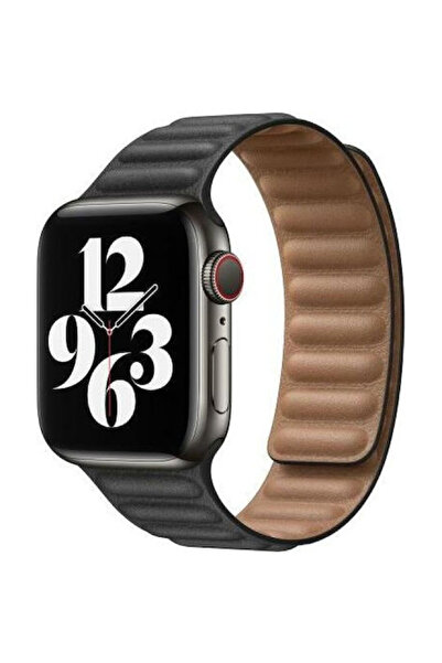 Devia Κομψό Δερμάτινο Μαύρο Λουράκι (Apple Watch 38/40/41/42mm)