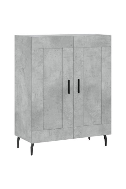 vidaxl Servantă, gri beton, 69,5x34x90 cm, lemn compozit