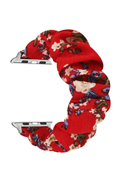 OEM Λουράκι Apple Watch 38 40 41mm Skrunchie Κόκκινο