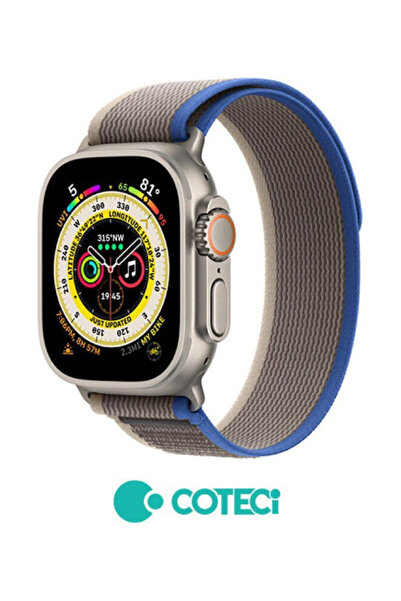 COTECi Λουράκι Apple Watch 42 44 45 49mm Wild Trail Loop W97 Μπλε + Γκρι