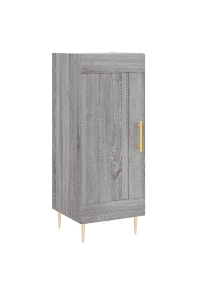 vidaxl Servantă, gri sonoma, 34,5x34x90 cm, lemn compozit