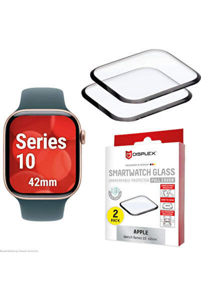 Displex Fc Glass Apple Watch 10 42mm Μαύρο Πακέτο 2 τεμαχίων