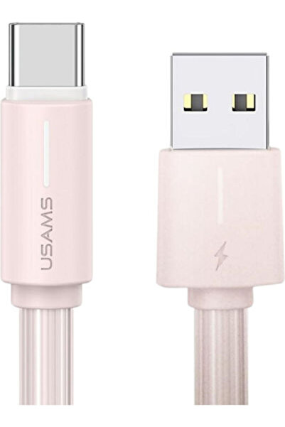 Usams Καλώδιο USB 2.0 USB-C αρσενικό - USB-A ροζ 1μ (SJ732USB04)