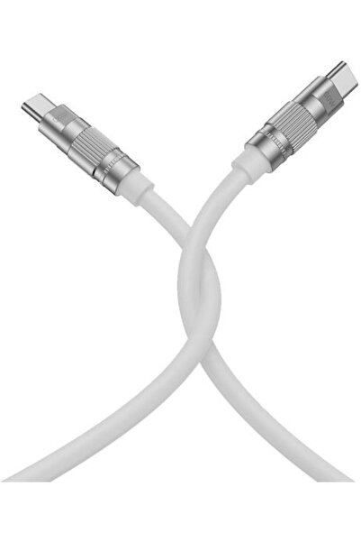 Xo Καλώδιο USB 2.0 USB-C Αρσενικό σε USB-C 60W PD Λευκό 1.2μ