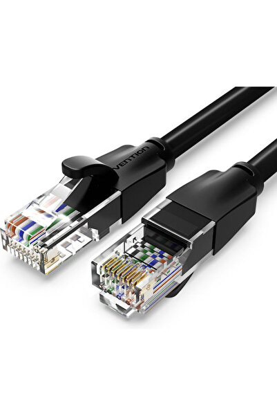 Vention Καλώδιο Ethernet U/UTP Κατηγορίας 6 (Gigabit) 2μ Μαύρο Κωδικός: IBEBH