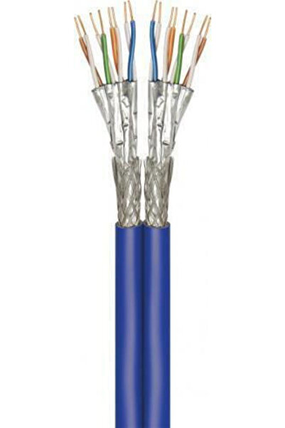 goobay Καλώδιο Ethernet S/FTP Cat.7a 100μ Μπλε Κωδικός: 91896