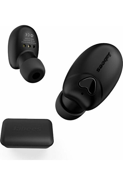 Jabees Beebud Ενδοωτικά Ακουστικά Bluetooth Handsfree με Θήκη Φόρτισης Μαύρα