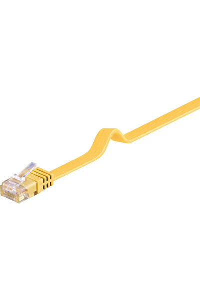 goobay Επίπεδο καλώδιο Ethernet U/UTP Κατηγορίας 6, 1,5μ, Κίτρινο, 1 τεμάχιο,...
