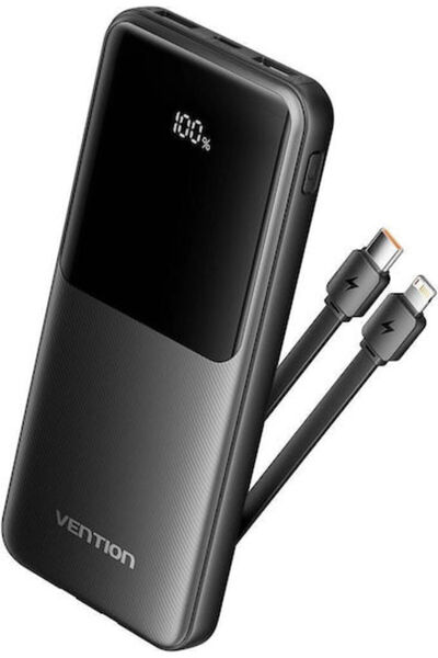 Vention XGY40 Power Bank 20000mAh 22.5W με θύρα USB-A και θύρα USB-C Μαύρο