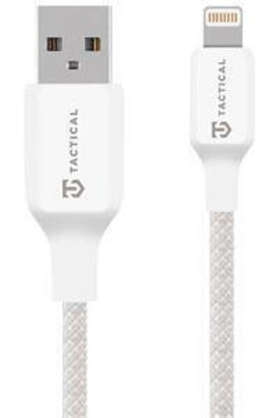 Tactical Πλεγμένο Καλώδιο USB-A σε Lightning 60W Λευκό 0.3μ (57983126574)