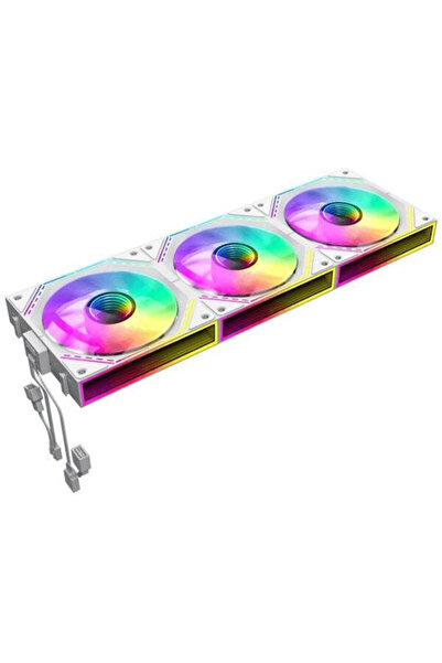 GAMEMAX FN12A-S3I Ανεμιστήρας Κουτιού 120mm με Φωτισμό RGB 3 τεμάχια Λευκό