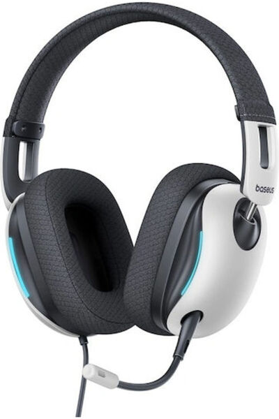Baseus GoPlay 1+ Max Ακουστικά Gaming Υπεραυτικά με Συνδεσιμότητα USB Λευκά γ...