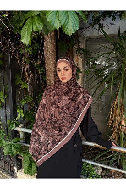 ARZU SEMA Novera Pattern Brown Bamboo Crush Shawl 75X185 cm
