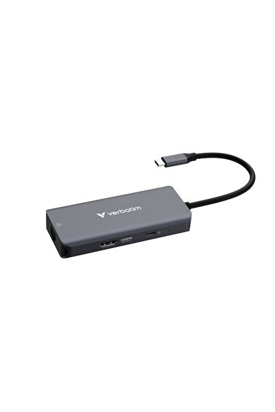 Verbatim Σταθμός σύνδεσης USB-C με HDMI 4K PD Ethernet Γκρι (32157)