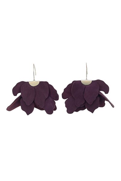 HAIArt Large Flower Earrings - Plum
