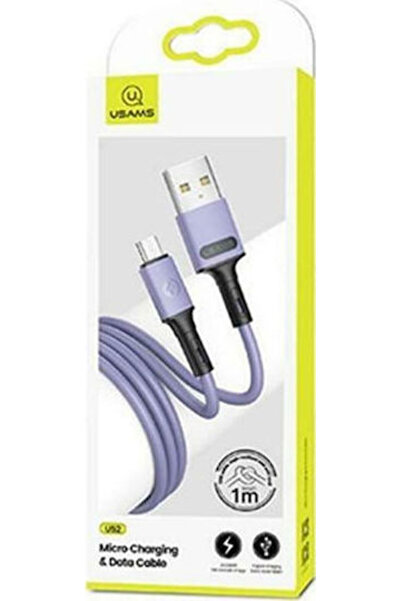 Usams SJ435 1μ Κανονικό Καλώδιο USB 2.0 σε micro USB Μωβ (SJ435USB04)