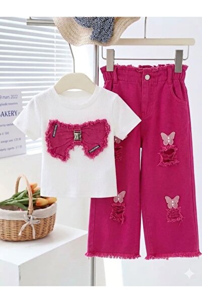 Bisahane Pantaloni Fluture pentru Fete Geantă Body Fluture