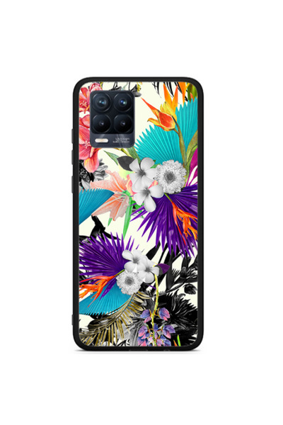 Other Realme 8 i Sea flowers Black Glossy Θήκη
