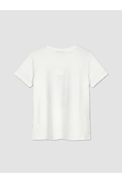 LC Waikiki White Crew Neck Printed Women's T-Shirt