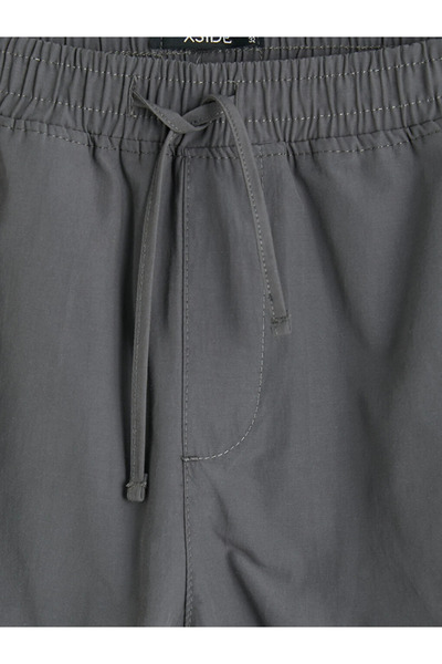 LC Waikiki Gray Comfortable Fit Men's Shorts with Cargo Pockets
