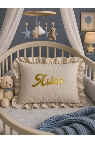 Bonika Bebek Fırfır Detaylı %100 Pamuk Takı Ve Bebek Yastığı