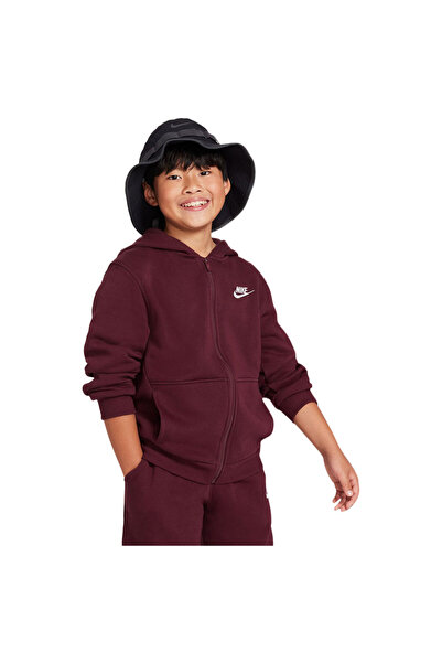 Nike Hanorac cu fermoar integral din fleece pentru copii, Club Sportiv, S / 8...