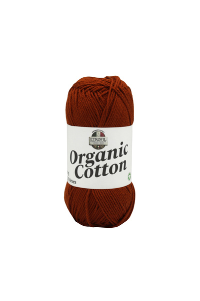 Etrofil Organic Cotton Knitting Yarn Cinnamon Brown 100% Organic Cotton 50g 1...