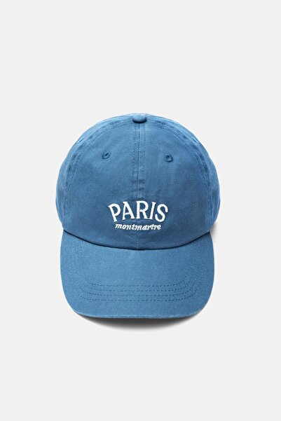 Pull & Bear Paris işlemeli şapka