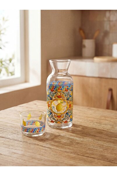 LC Waikiki Limon Figürlü Cam Karaf Su Şişesi - 700 ml